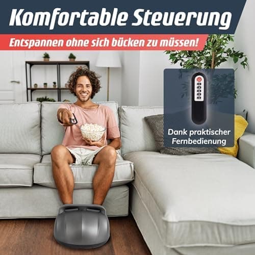 FußMassagegerät für Sportliebhaber mit 9 Intensitätsstufen bis Schuhgröße 44
| Energiesparnder FußMassagegerät mit Komp