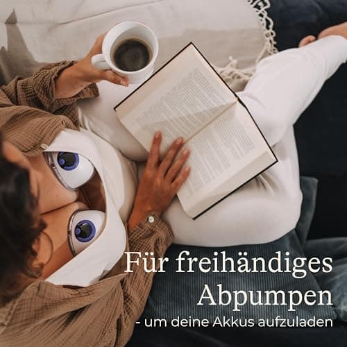 Lansinoh tragbare elektrische Doppelmilchpumpe – wiederaufladbarer Akku & handsfree & leise abpumpen ohne Kabel & Schläu