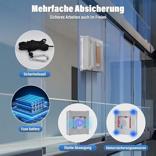 Fensterputzroboter Inteligenter Wegplanung für Profis ohne Tote Winkel
Fensterputzroboter mit 4-Düsen und Kantenerkennun