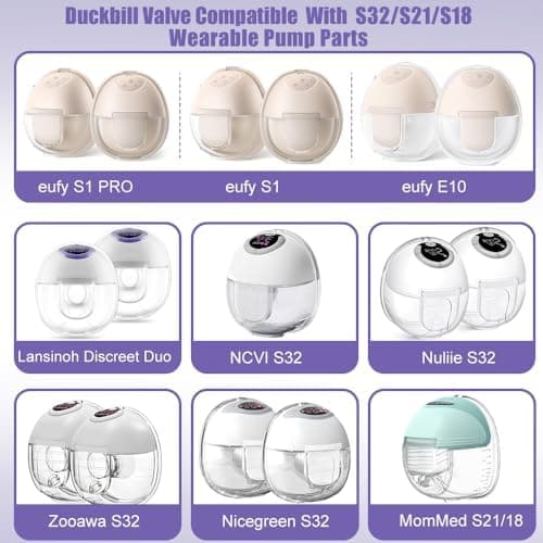 6 Stück Entenschnabelventil für Lansinoh Discreet Duo E10 S1 S1 Pro
| NCVI Nuliie NICEGREEN S32 Milchpumpe Ersatzteile