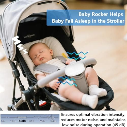 Kinderwagenschaukler - Upgradeter elektrischer Beweger mit USB-C-Anschluss - Schlafhilfe für Baby mit 40-Minuten-Timer u
