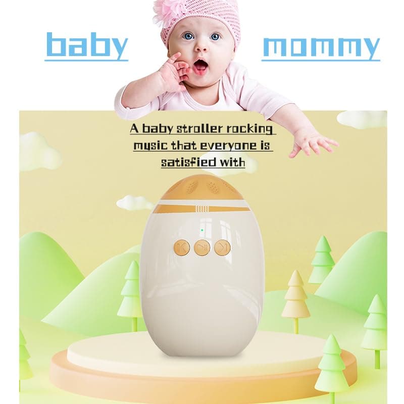 Kinderwagenschaukler mit White Noise für Baby, Bluetooth Steuerung, Intensitätsanpassung und 11 Klänge