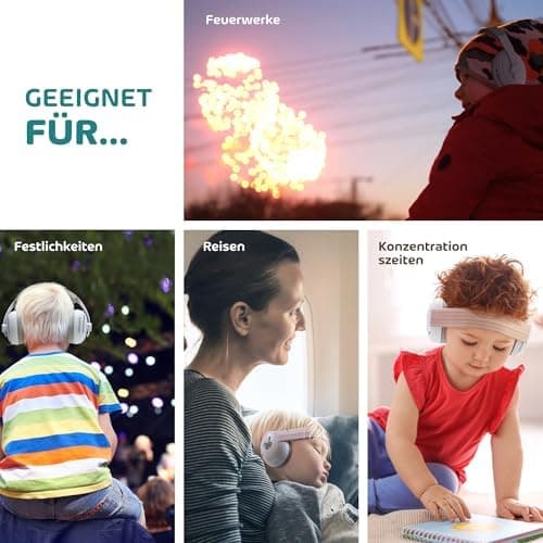 2-in-1 Baby Gehörschutz - Hochwertige Lärmschutz Kopfhörer für Kinder - Überlegener Komfort bei Schlafen, Reisen & Event
