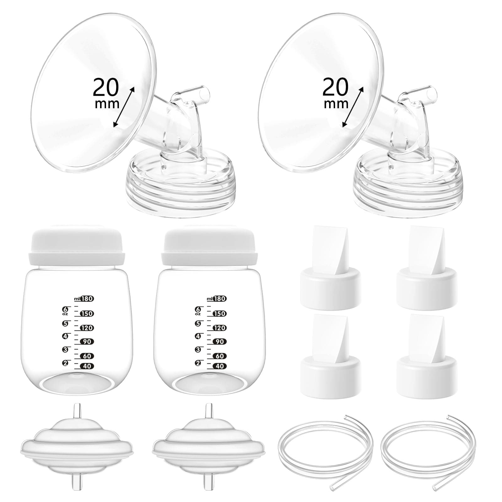 Spectra S1/S2/9 Plus Milchpumpenteile 20 mm Kompletter Ersatzsatz