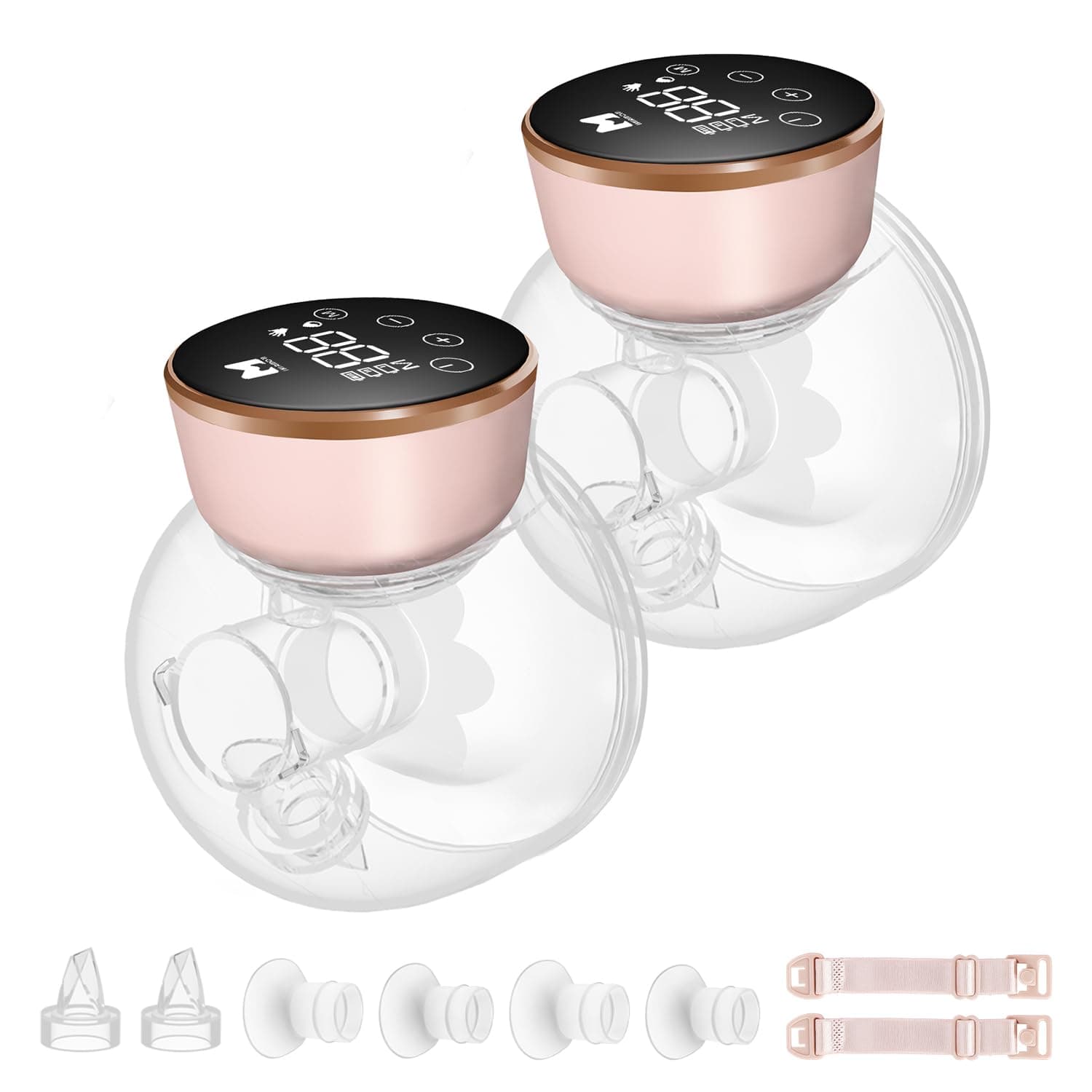 Tragbare elektrische Milchpumpe freihändig ultra-leise 19/21/24 mm Flansche 3 Modi 9 Saugstufen auslaufsicher stillende