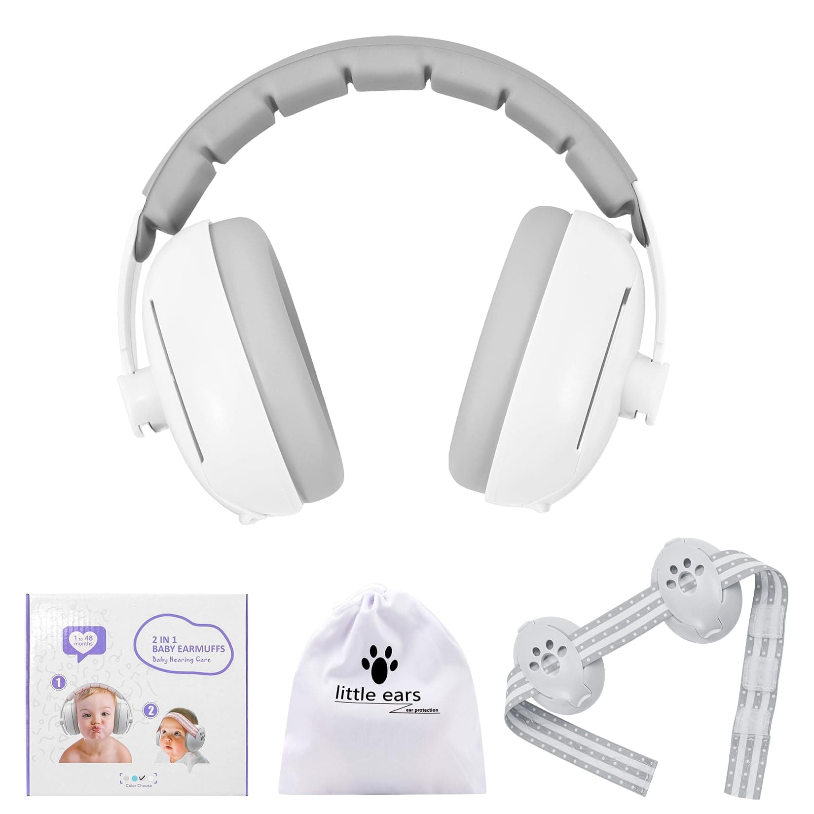 Baby-Gehörschutz 6-12 Monate -Noise Cancellation Kopfhörer für Babies während des Fluges - Ruhe und Konzentration gewähr