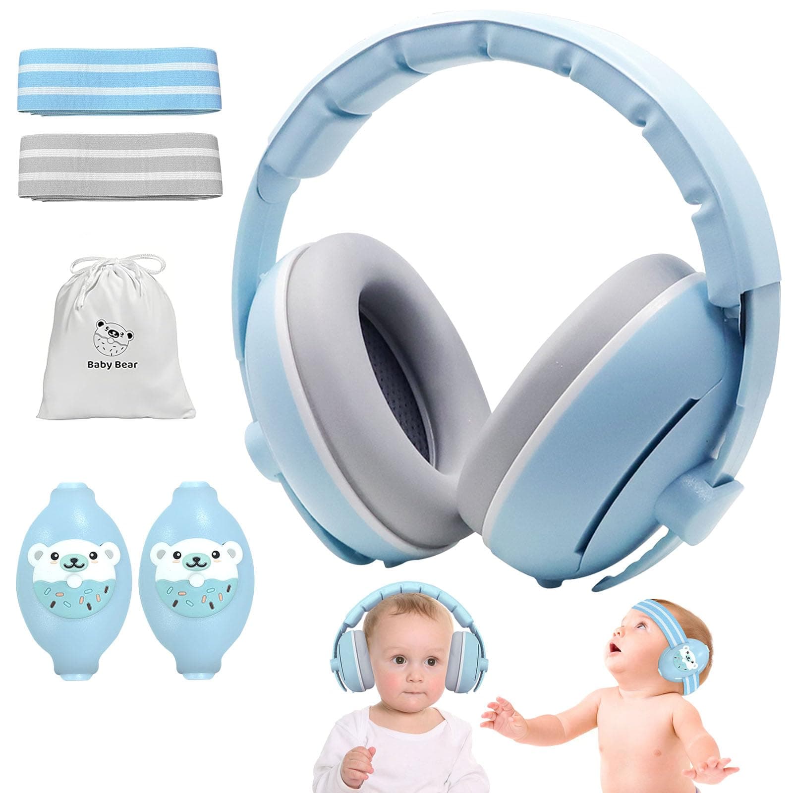 2 in 1 Gehörschutz Baby Verstellbare Kopfhörer mit Lärmschutz für Kinder bis 48 Monate
| Verstellbare Baby Kopfhörer mi
