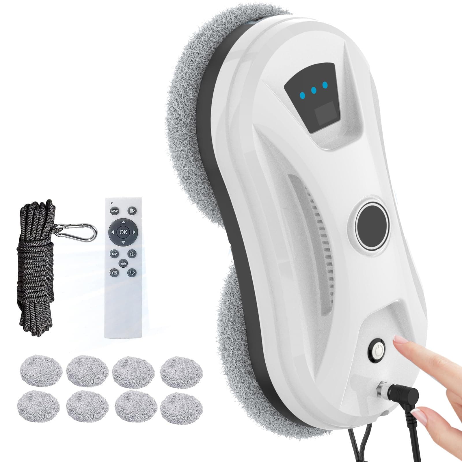 Fensterputzroboter 5600Pa, Automatischer Wasserstrahl für Innen- und Außenfenster, Intelligente Kantenerkennung