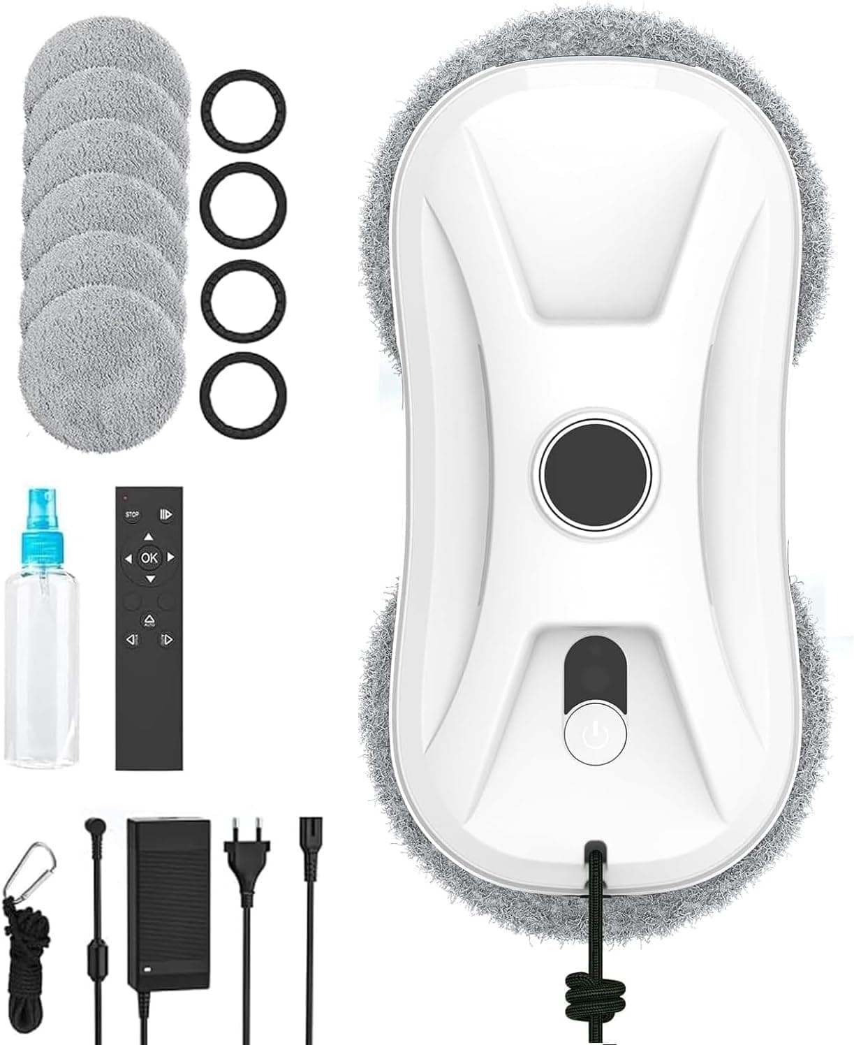 Fensterputzroboter 5600Pa - Effizient für Hausfrauen und -herren bei der Fensterreinigung im Wohnzimmer und Badezimmer.