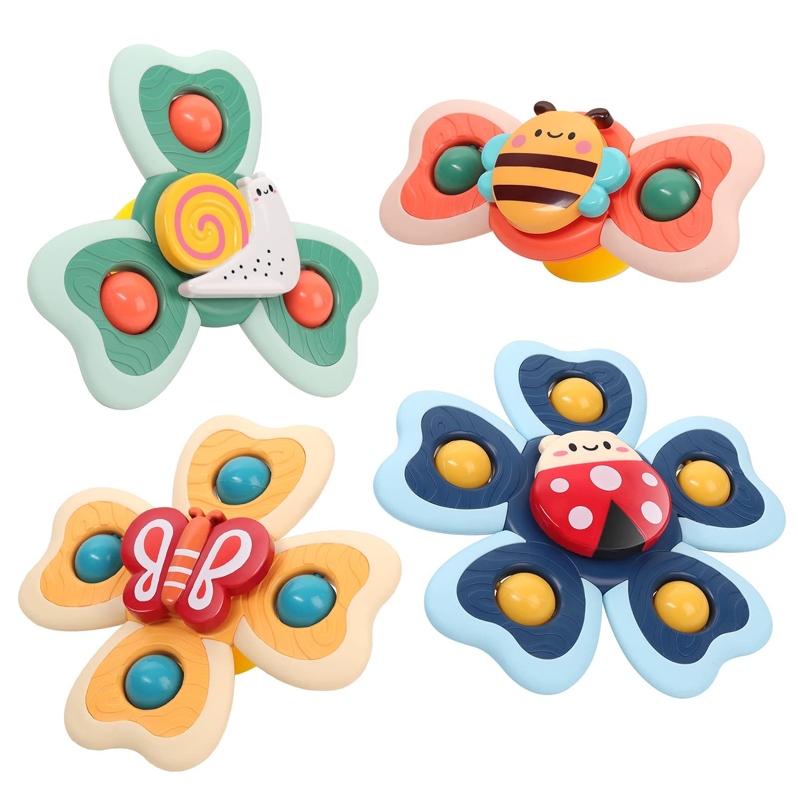 Vanmor Saugnapf Spinner Spielzeug für Baby -sensorische Spielzeug für Kleinkinder 1-3 Geburtstagsgeschenk -Saugspielzeug