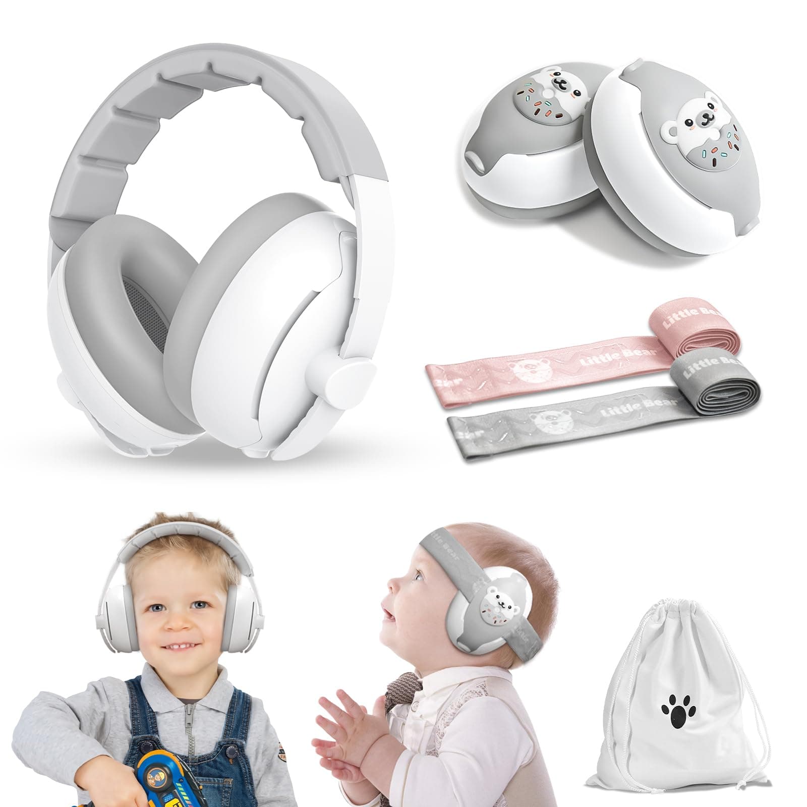 Ohrschützer Gehörschutz Baby, Geräuschunterdrückung & Verstellbare Schnalle, Flugzeug- & Alltagsessentials für Neugebore