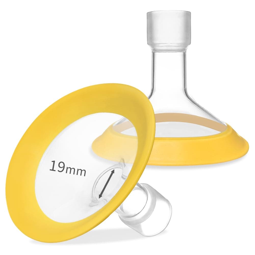 19 mm ovale Flanschschilde kompatibel mit Medela Pumpen - Ersatzteile für Style, Symphony und Swing Maxi