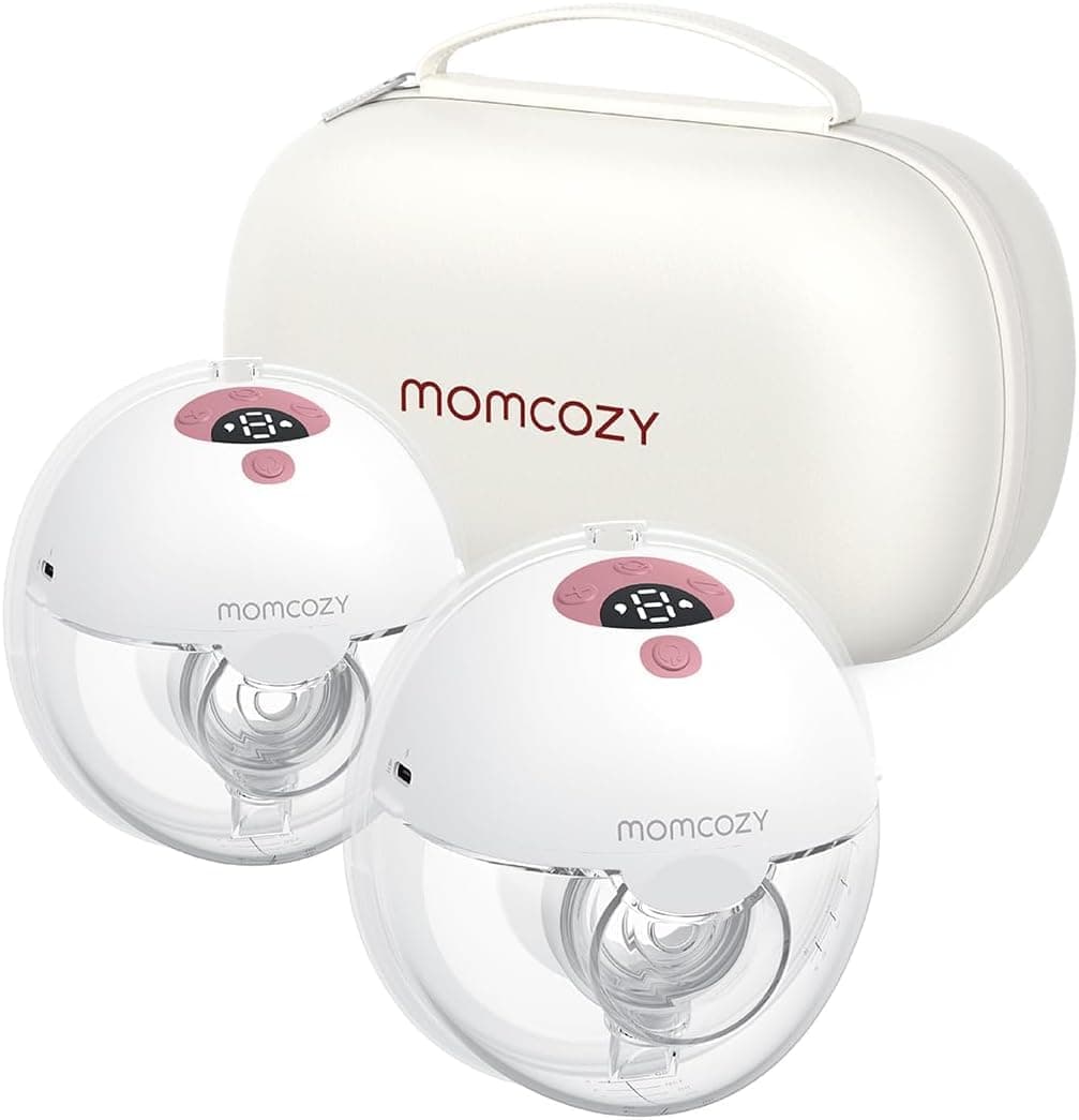 Momcozy M5 Milchpumpe Elektrisch, Tragbar Freihändig Doppelmilchpumpe, Doppelt Abgedichteter Flansch Mit 3 Modi und 9 St