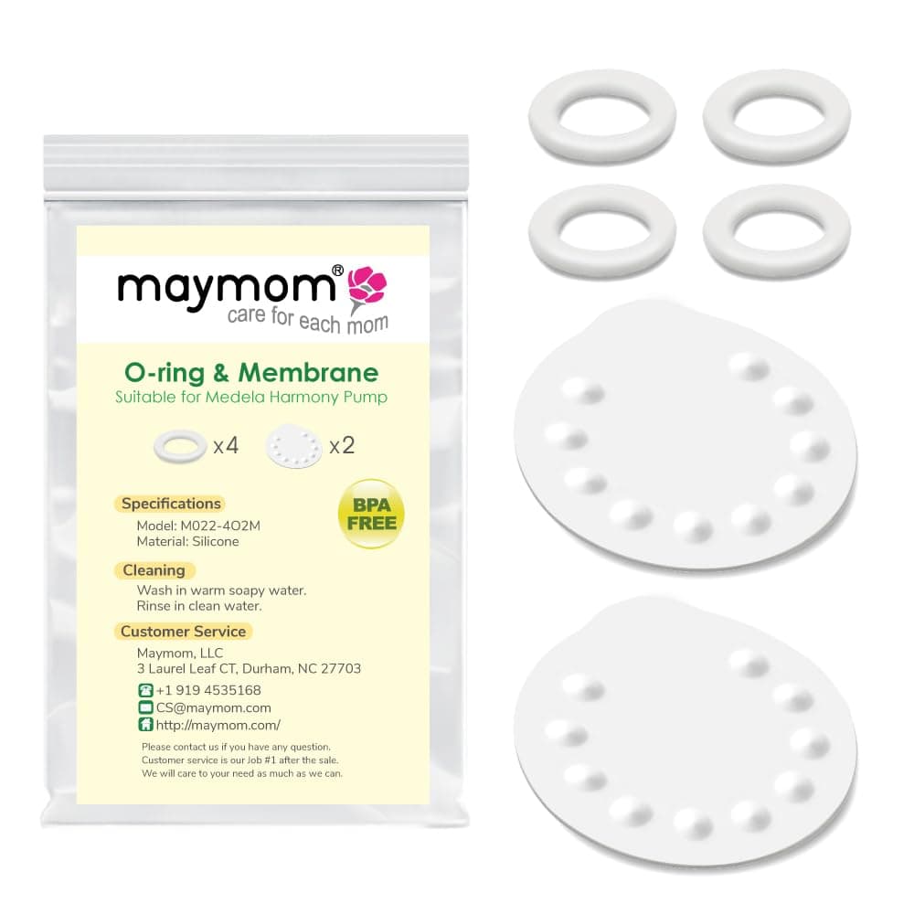 Ersatzteile Medela Harmony Handmilchpumpe - 4 Dichtungsringe und 2 Membranen von Maymom für Mamas
| Medela Harmony Hand