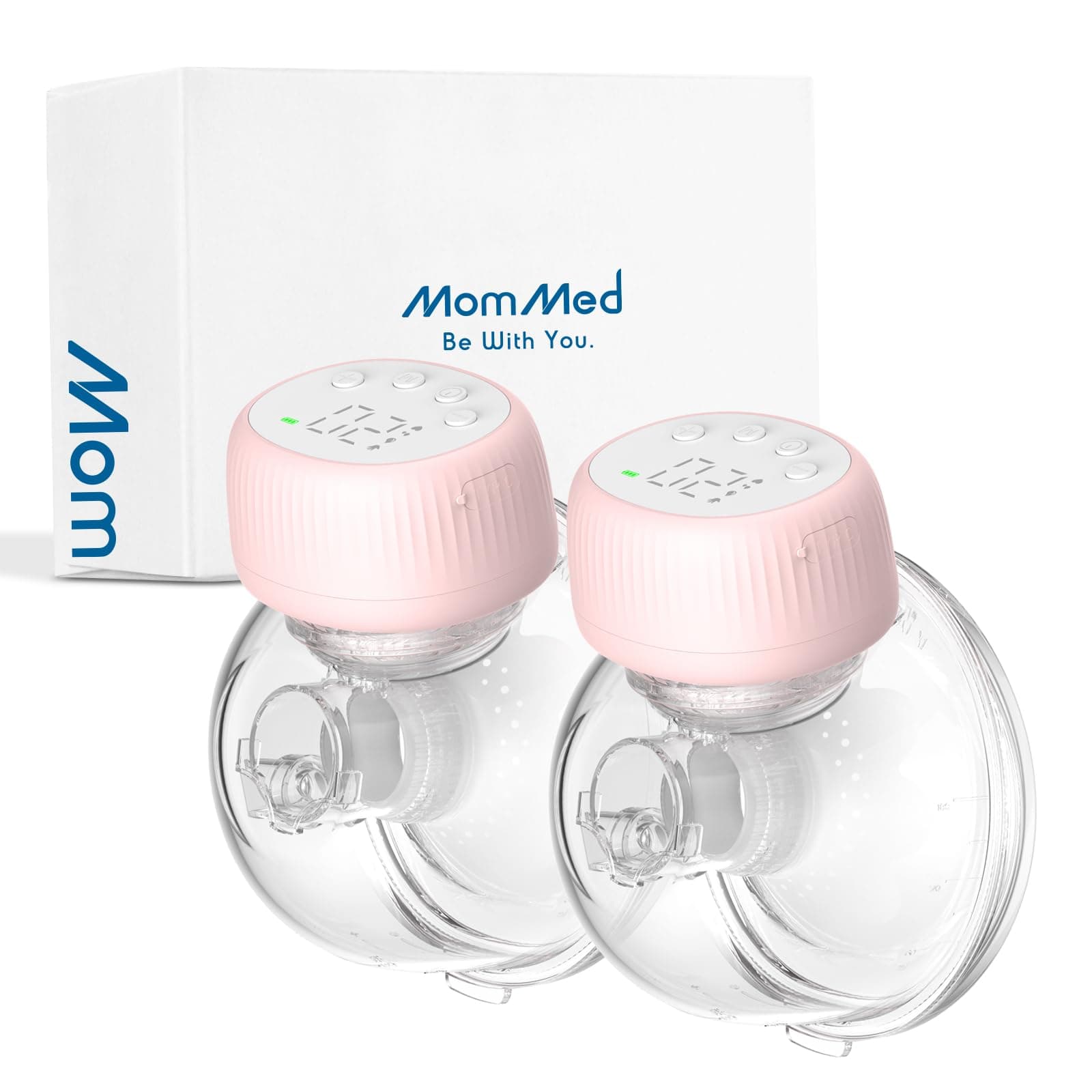 MOMMED Elektrische Milchpumpe MY-385, Doppel Freihändig, 4 Modi & 12 Stufen, Auslaufsicheres Design