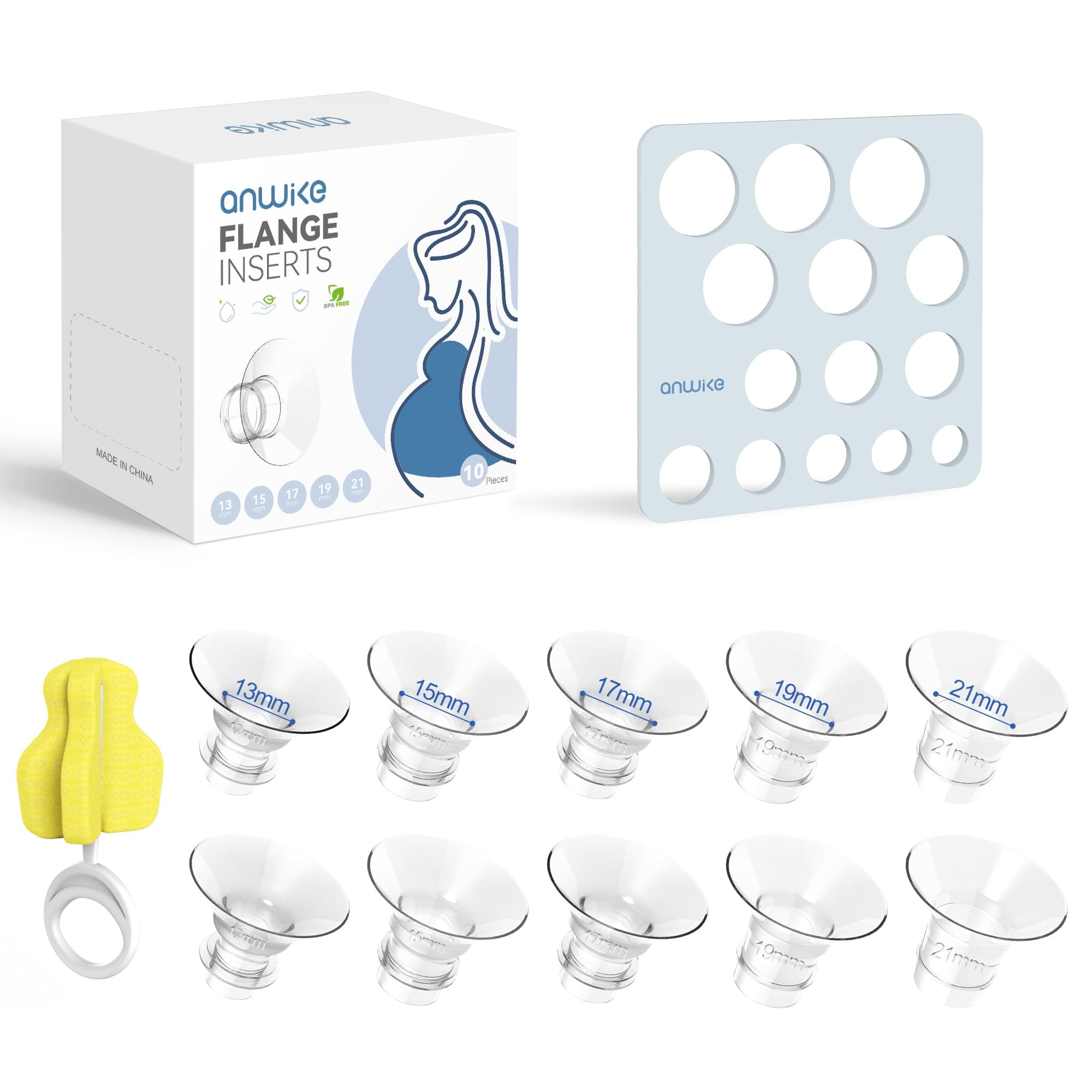 Momcozy M5 S9/S12 Pro Medela KISSBOBO Jheppbay Flansch-Einsätze 13/15/17/19/21mm Stillen Zubehör 24mm Kanal Reduzierung
