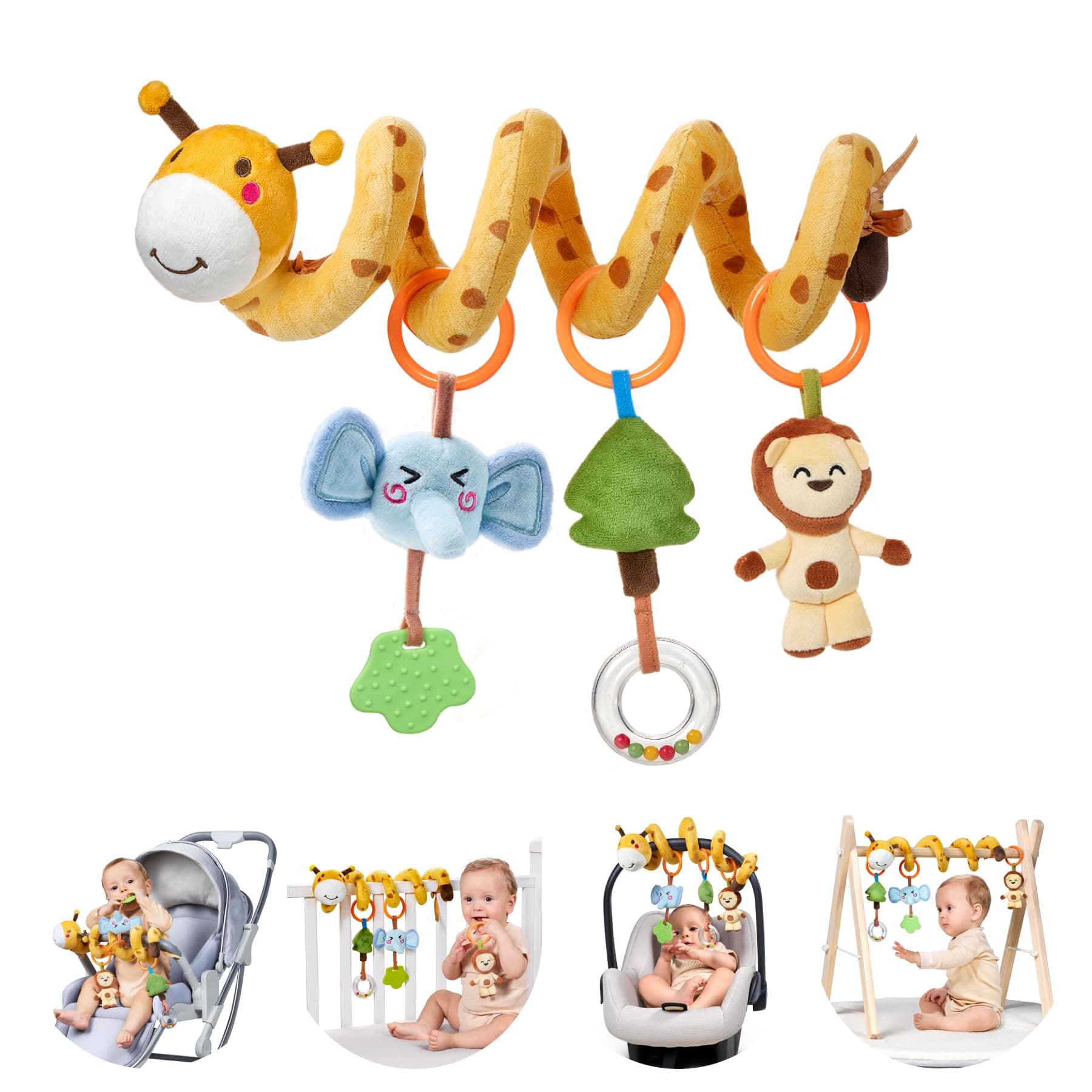 Kinderwagen Spielzeug Giraffe Spirale für Neugeborene 0-12 Monate