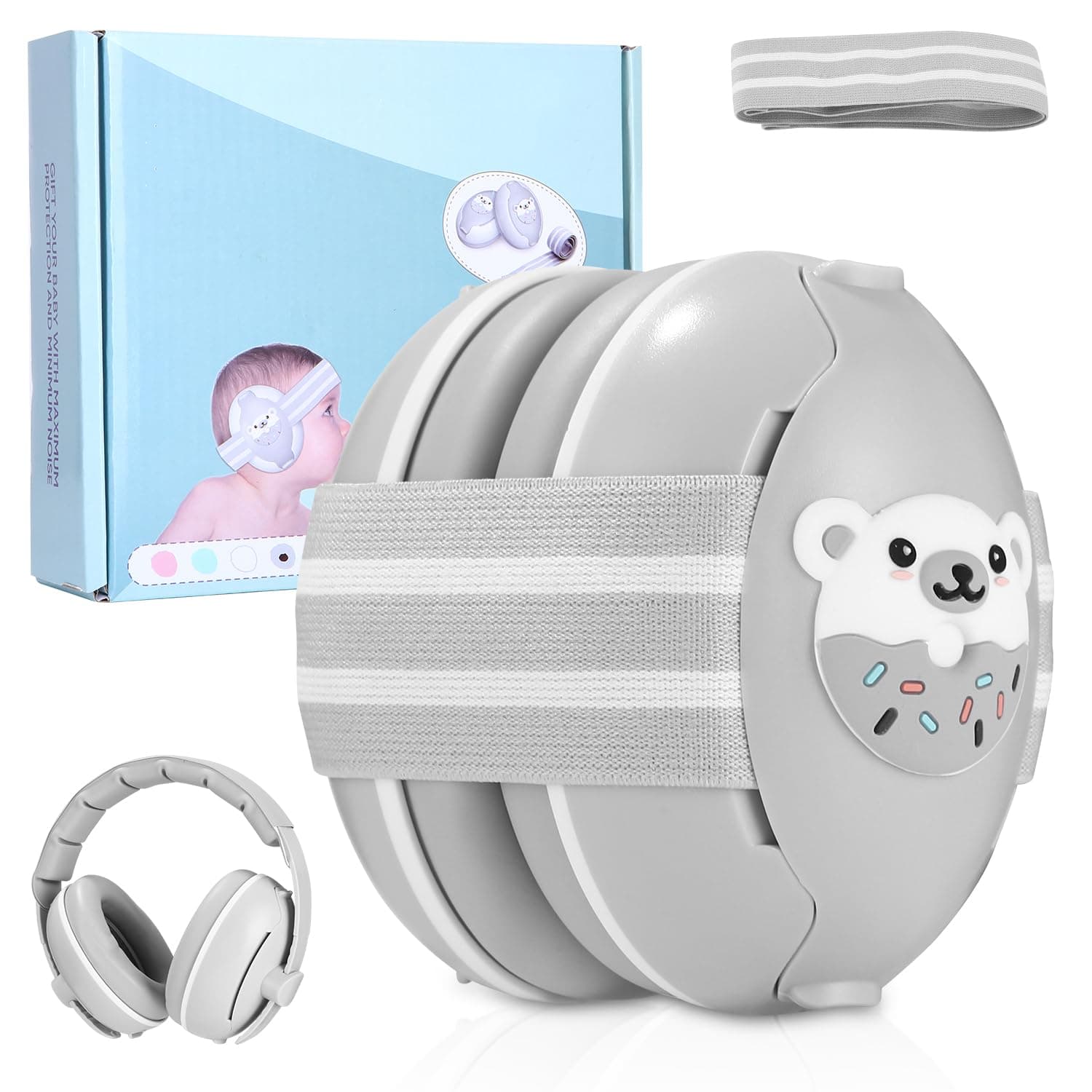 2-in-1 Gehörschutz Baby Kopfhörer für Kleinkinder
| Verstellbares Kopfband Ohrenschütz Baby Kopfhörer
| Lärmschutz