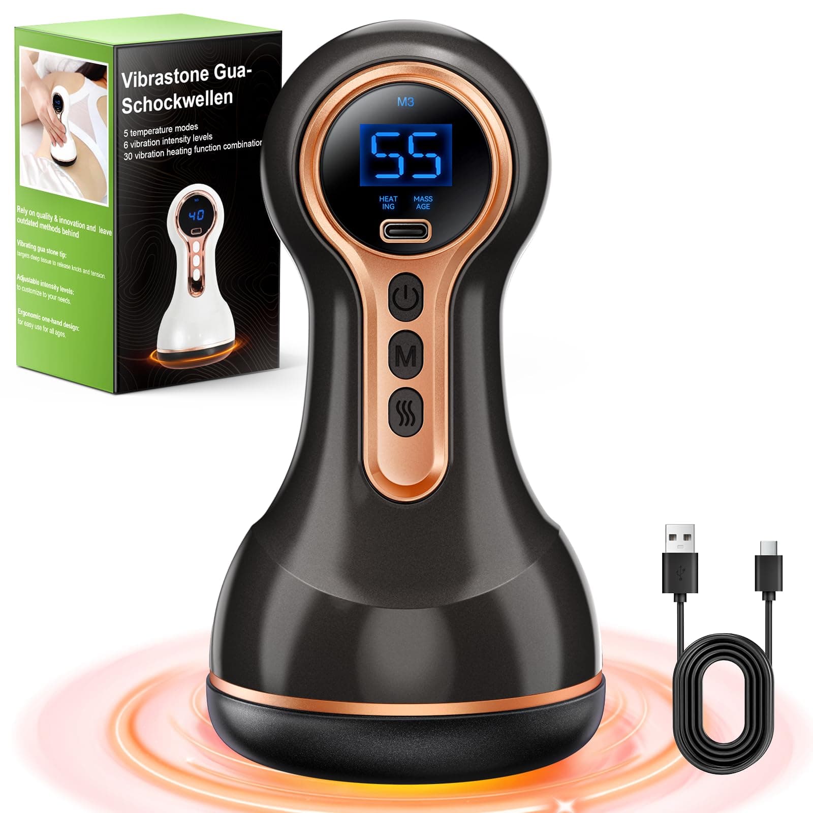 Robofun 5.0 Neuropathie Massagegerät, Schmerzlinderung und Entspannung, perfekt für Füße, Hände und Rücken, Gua- Schockw