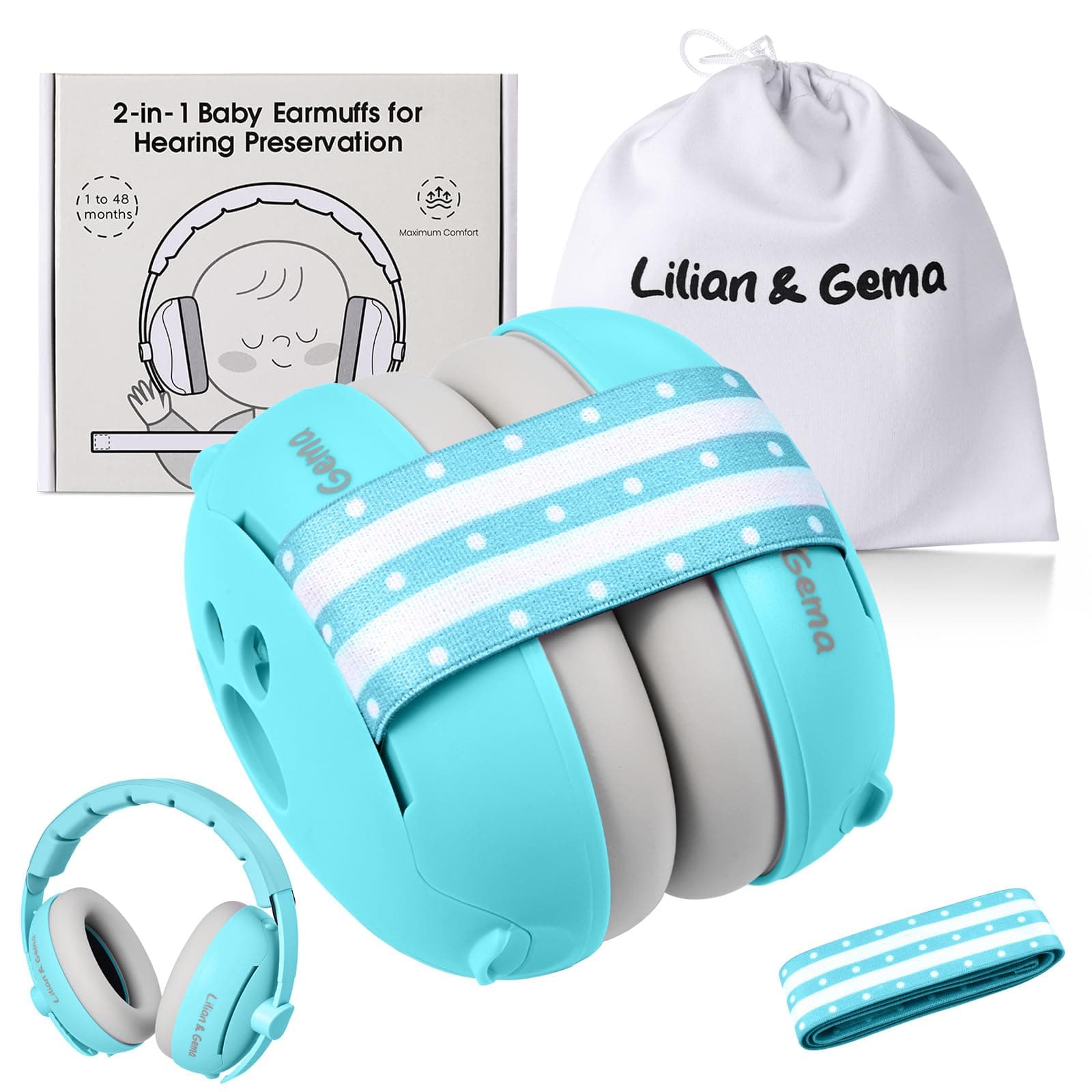 2 in 1 Baby Kopfhörer Lärmschutz für Baby Gehörschutz
| Baby Kopfhörer Lärmschutz 25dB - perfekt für Baby Gebrauch
| Ge